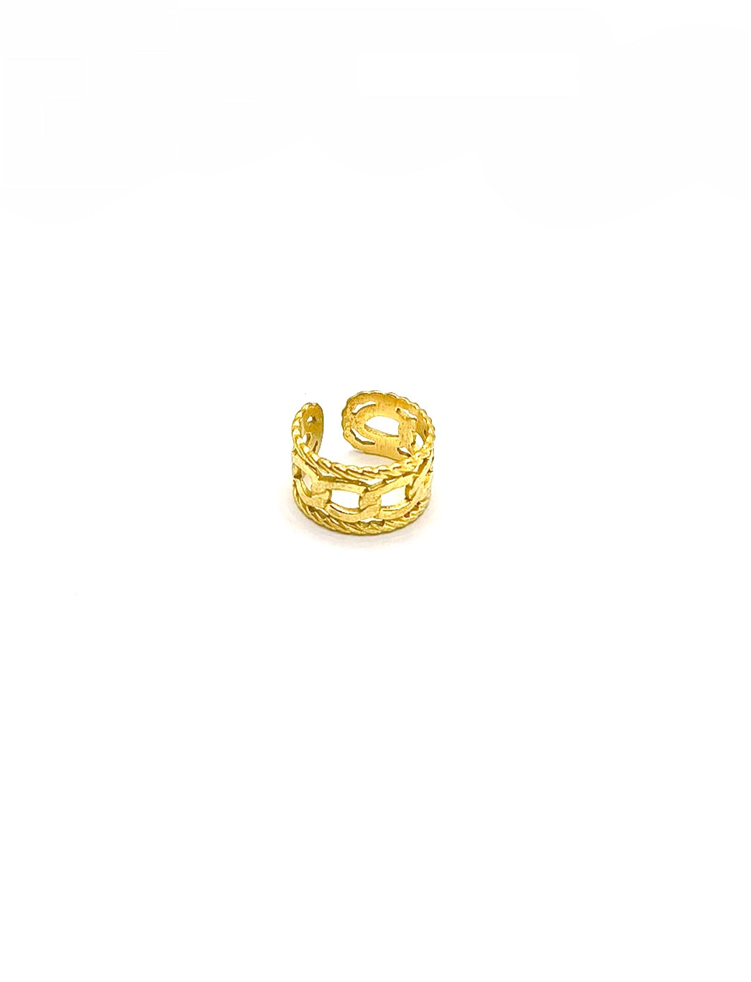 Anello a fascia cubano acciaio