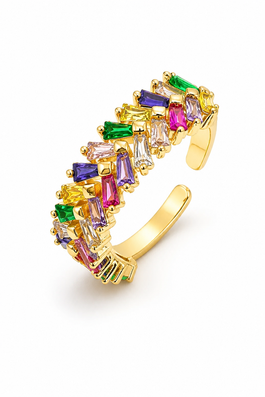 Anello Eternity zirconato